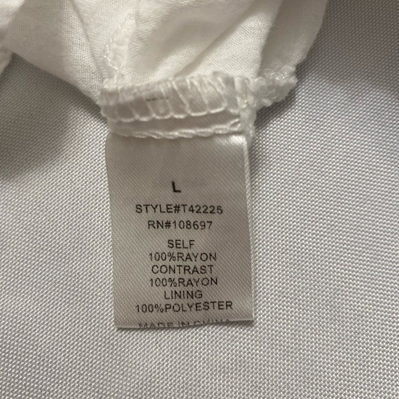 Alice & blue Puff Sleeve Three-Dimensional Flower embroidered top size L - Picture 8 of 9